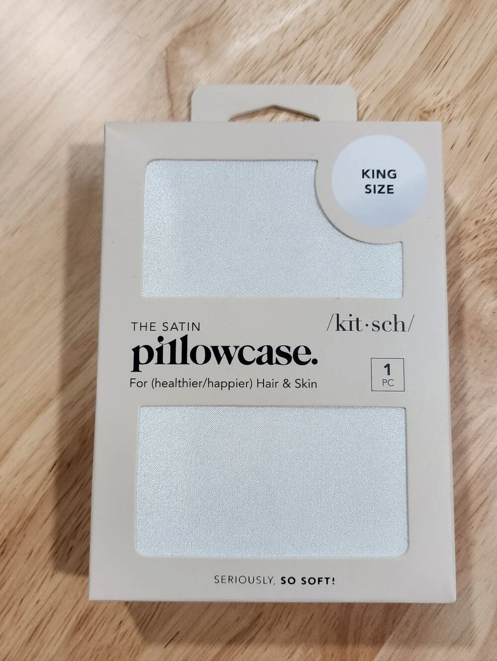 Kitsch Satin Pillowcase King Size - Ivory